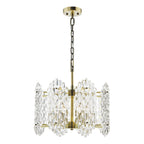 Porthos 8 Light Pendant Antique Brass and Glass