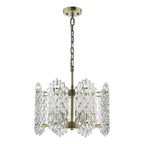 Porthos 8 Light Pendant Antique Brass and Glass