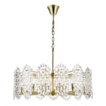 Porthos 15 Light Pendant Antique Brass Glass