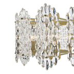 Porthos 15 Light Pendant Antique Brass Glass