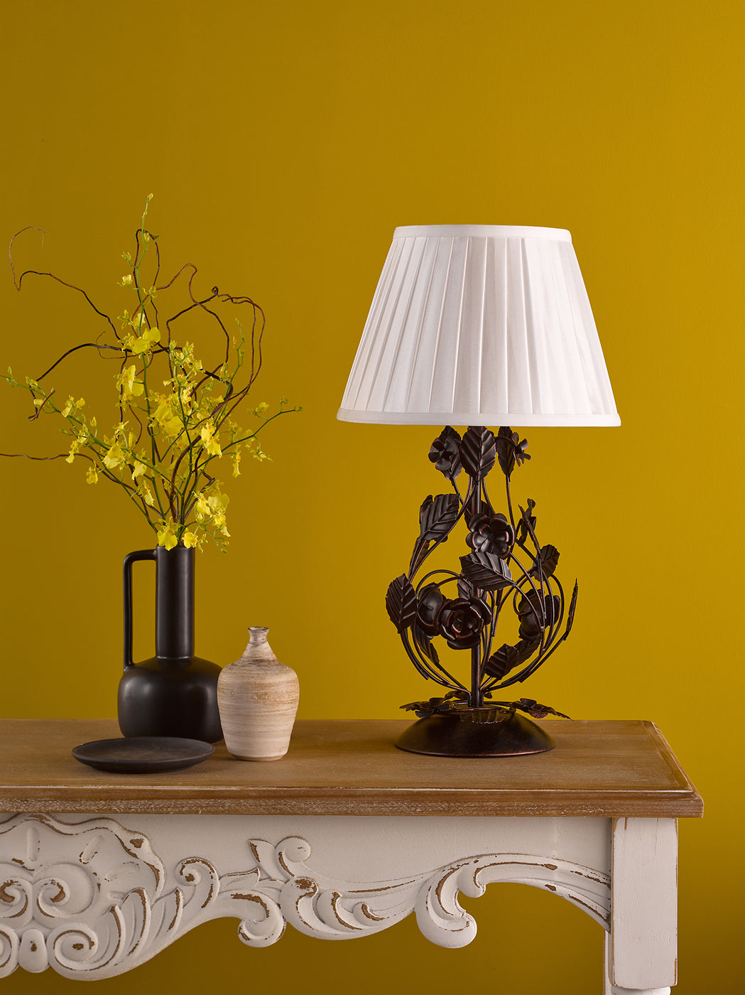 Priscilla Table Lamp Black/Bronze Base Only