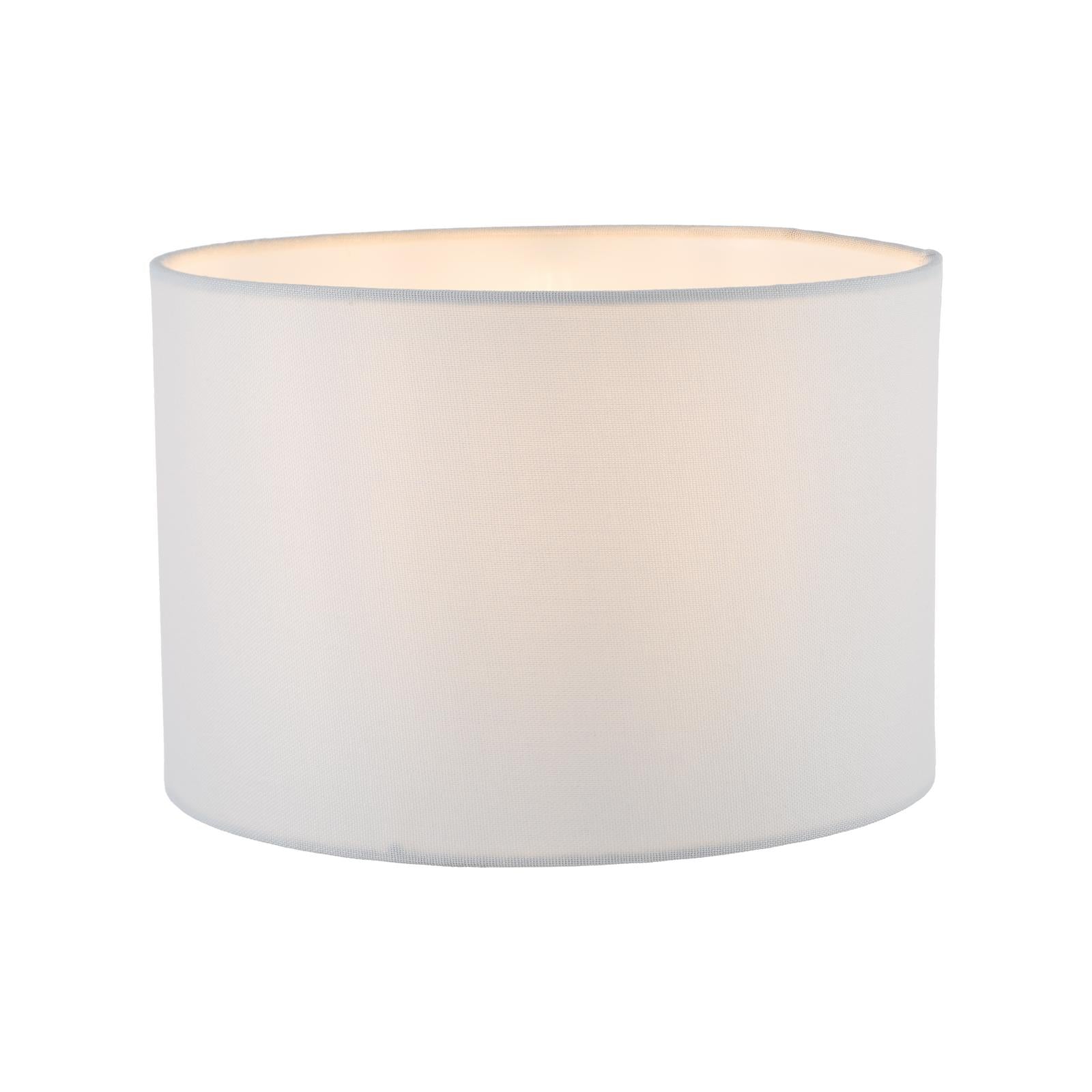 Pyramid White Linen Drum Shade 25cm