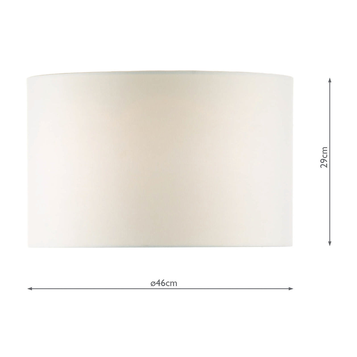Pyramid White Linen Drum Shade 46cm