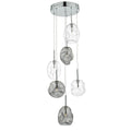Quinn 6 Light Cluster Pendant Smoked & Clear Glass