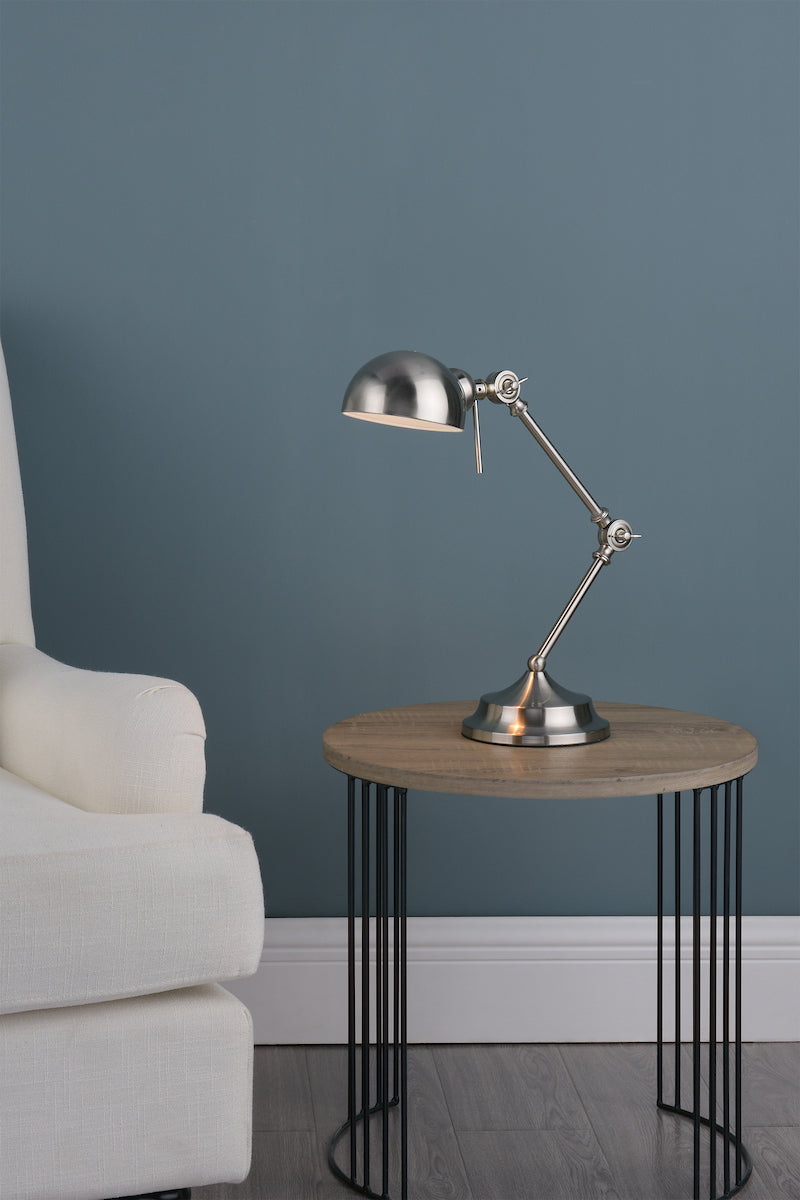 Ranger Task Table Lamps Satin Chrome