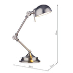Ranger Task Table Lamps Satin Chrome