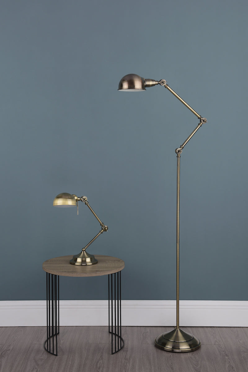 Ranger Task Table Lamps Antique Brass