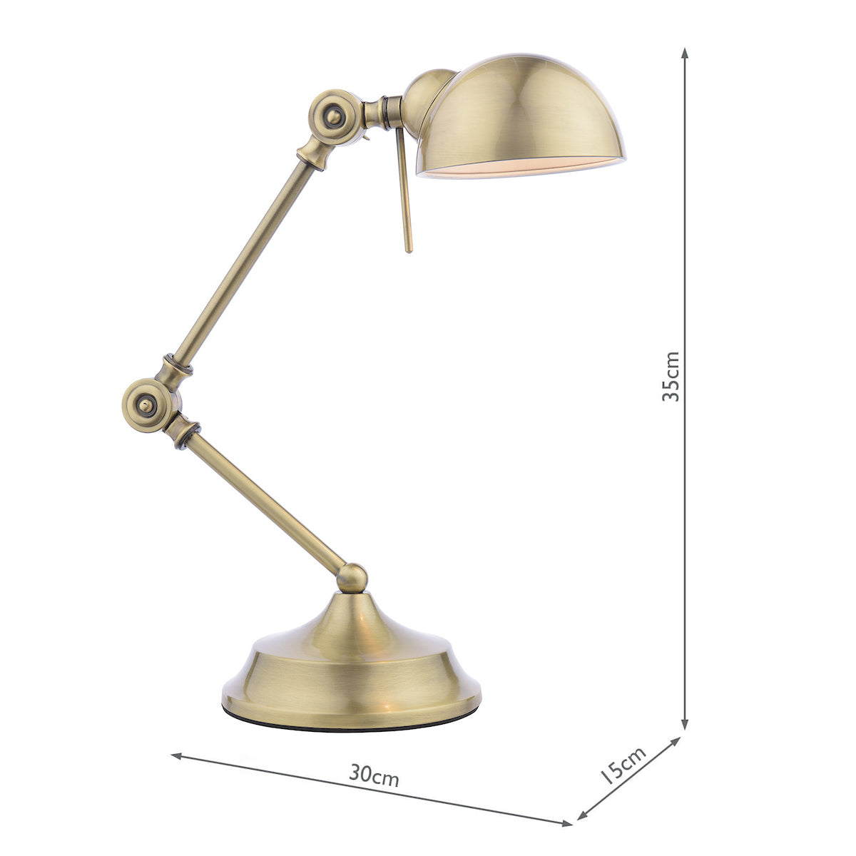Ranger Task Table Lamps Antique Brass