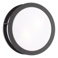 Ratana Outdoor Wall Light Matt Black and Opal IP44
