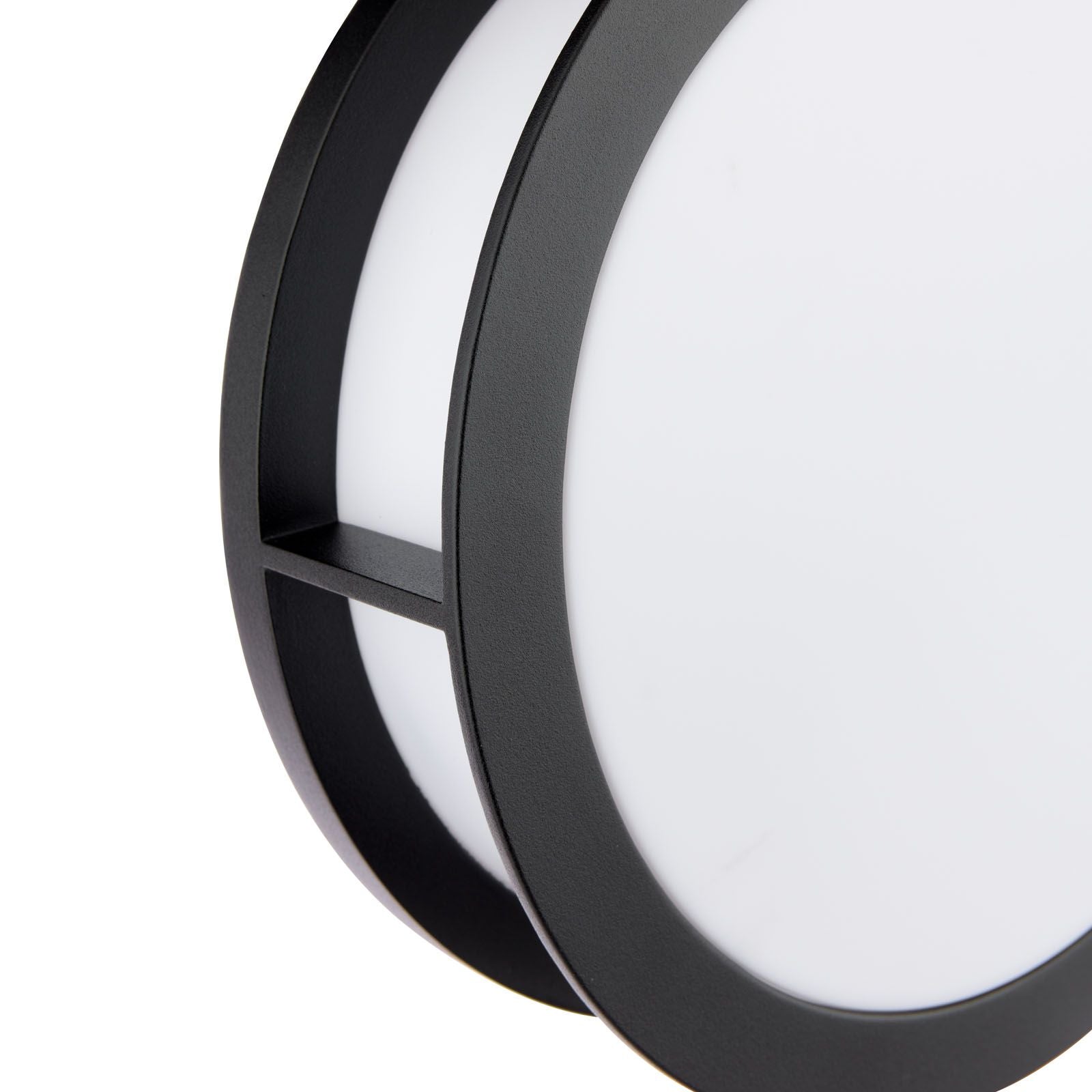 Ratana Outdoor Wall Light Matt Black and Opal IP44