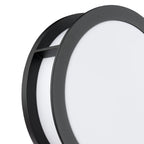 Ratana Outdoor Wall Light Matt Black and Opal IP44