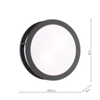 Ratana Outdoor Wall Light Matt Black and Opal IP44