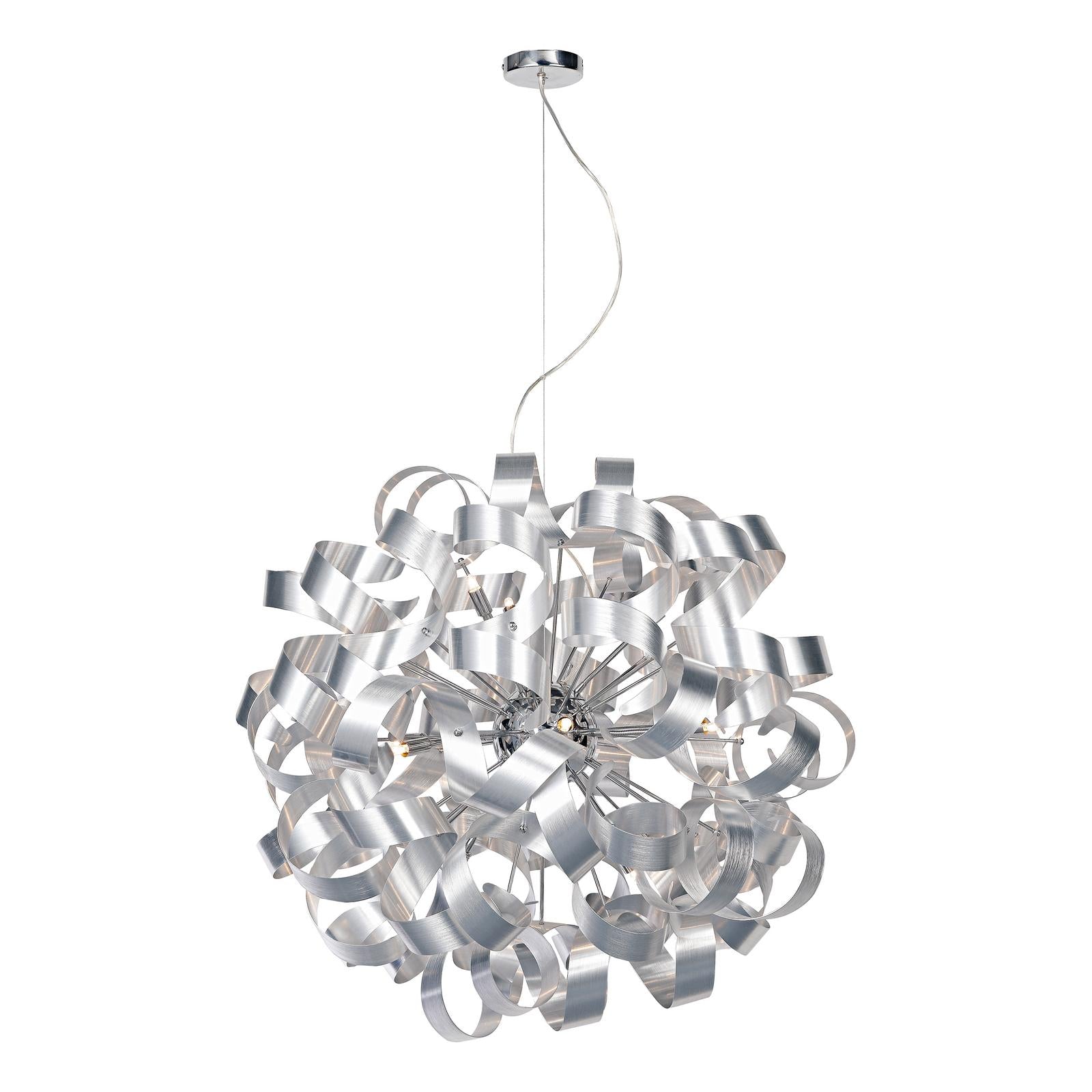 Rawley 12 Light Pendant Brushed Aluminium