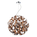 Rawley 9 Light Ribbon Pendant Brushed Copper