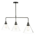 Ray 3 Light Bar Pendant Antique Nickel Clear Glass