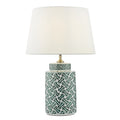 Reese Table Lamp Green Ceramic With Shade