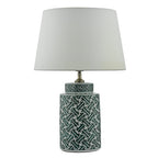 Reese Table Lamp Green Ceramic With Shade