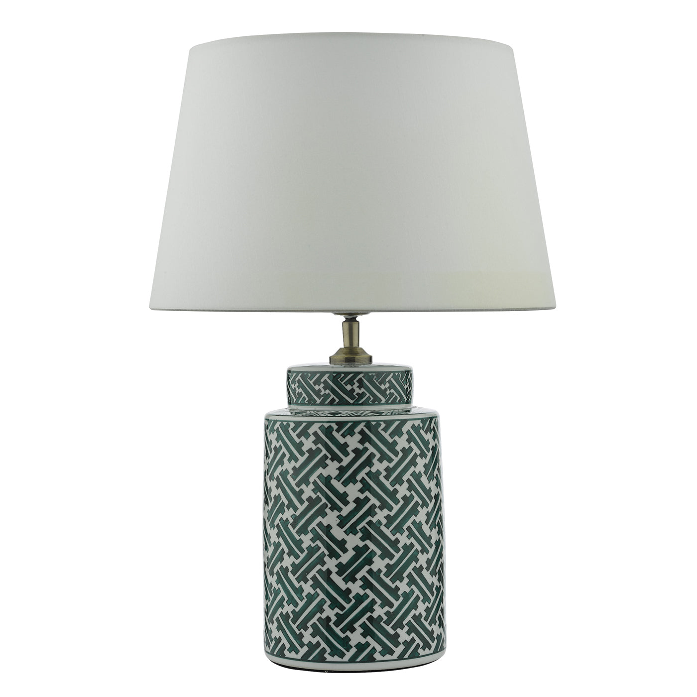 Reese Table Lamp Green Ceramic With Shade