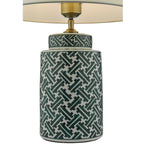 Reese Table Lamp Green Ceramic With Shade