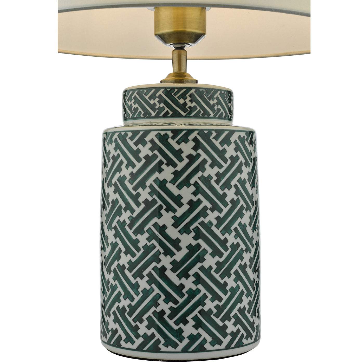 Reese Table Lamp Green Ceramic With Shade