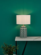 Reese Table Lamps Green Print Base Only