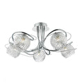 Rehan 5 Light Semi Flush Decorative Glass Polished Chrome Frame