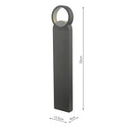 Reon Outdoor Post With Round Light Anthracite IP65 LED