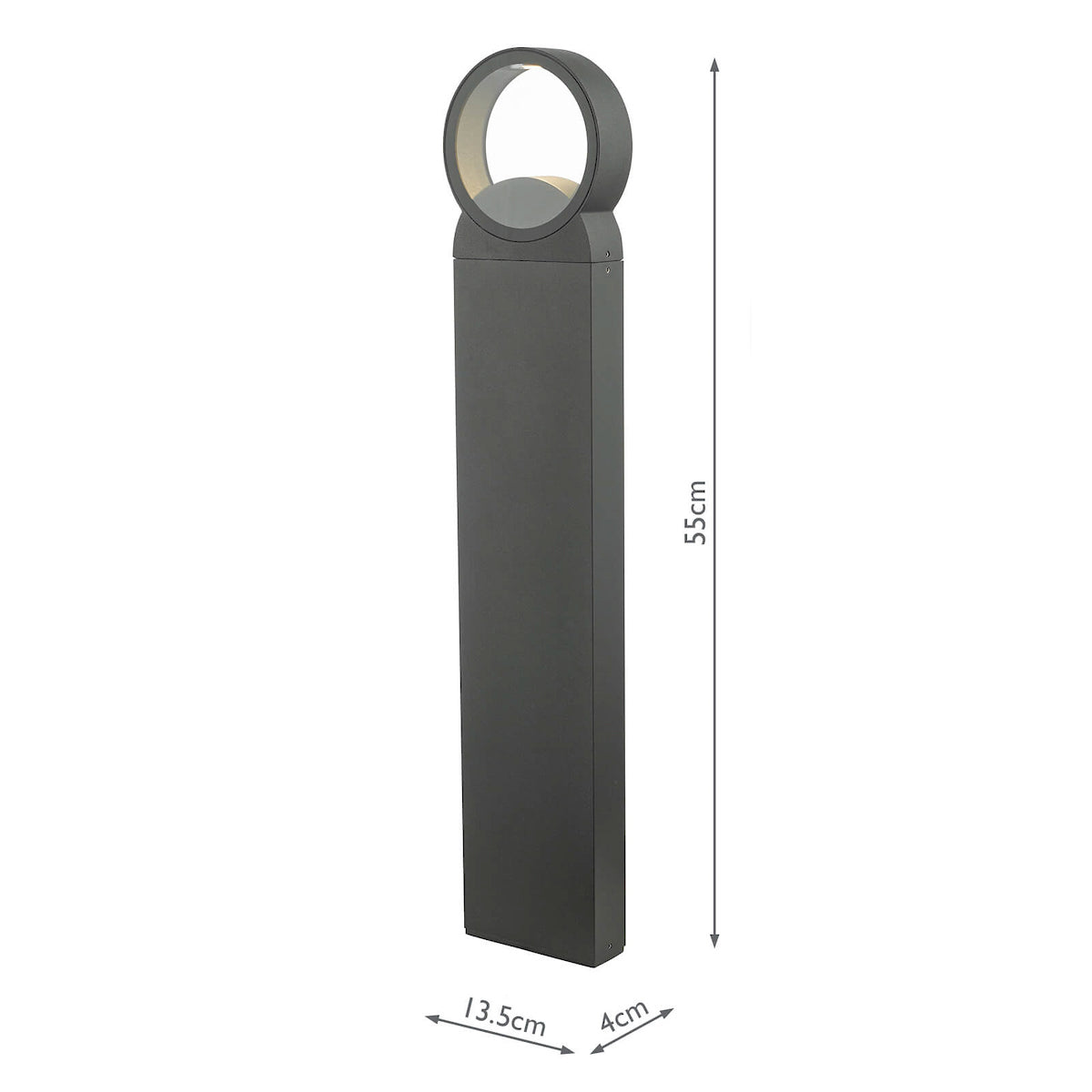 Reon Outdoor Post With Round Light Anthracite IP65 LED