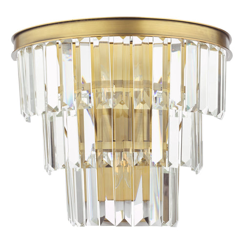 Rhapsody 3 Light Wall Light Crystal and Bronze