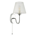 Rimaz Bathroom Wall Light Polished Chrome and Ribbed Glass IP44