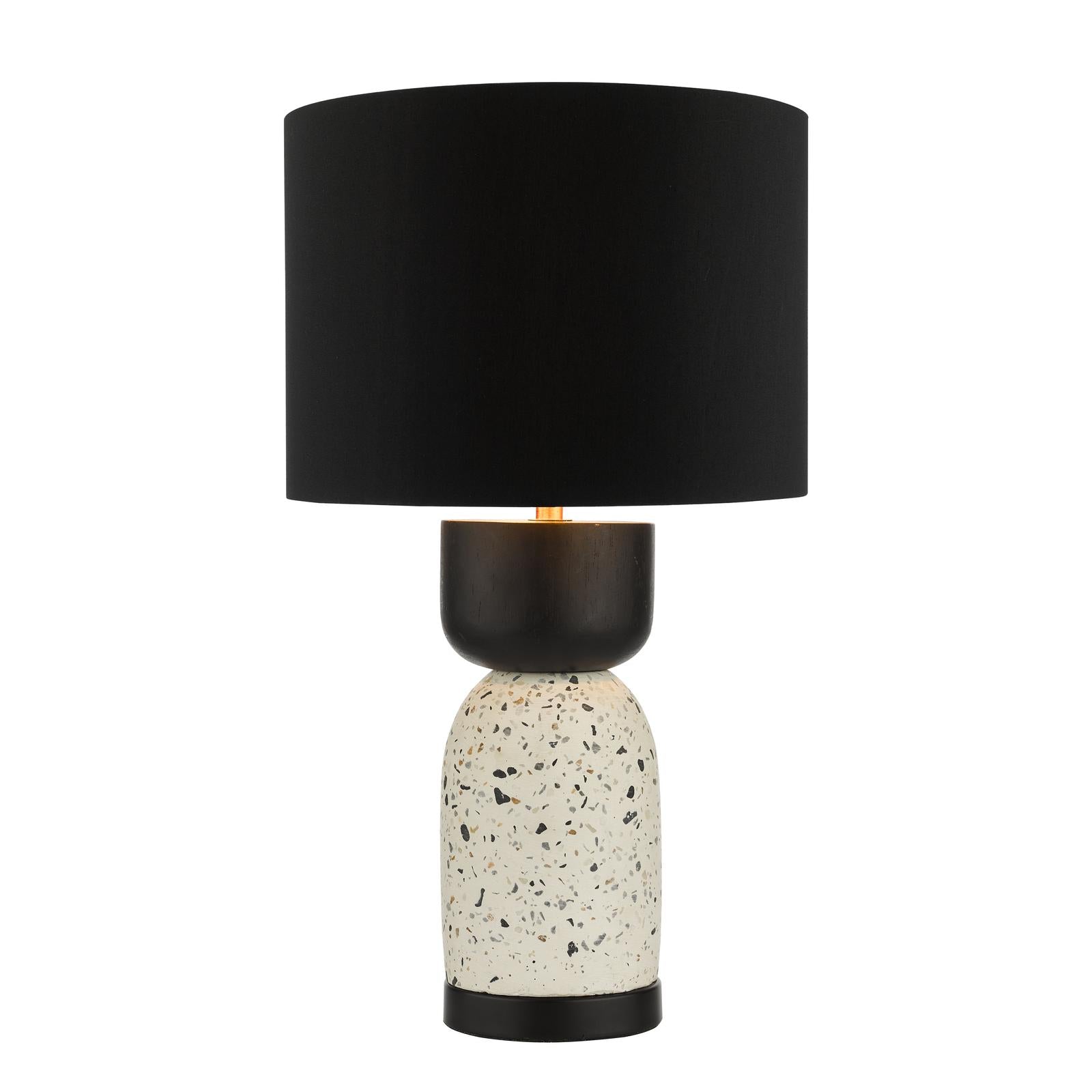 Roja Table Lamps Terrazzo & Black With Shade