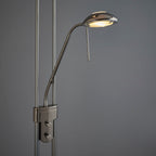 Rome 2-Light Black Chrome Floor Lamp (Uplighter & Reading Lamp)