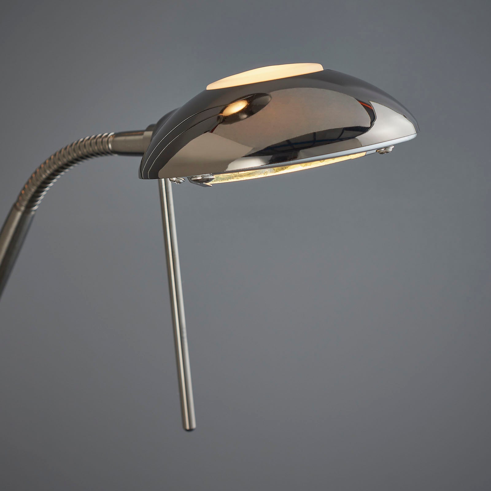Rome 2-Light Black Chrome Floor Lamp (Uplighter & Reading Lamp)