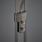 Rome 2-Light Black Chrome Floor Lamp (Uplighter & Reading Lamp)