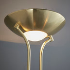 Rome 2-Light Satin Brass Floor Lamp (Uplighter & Reading Lamp)