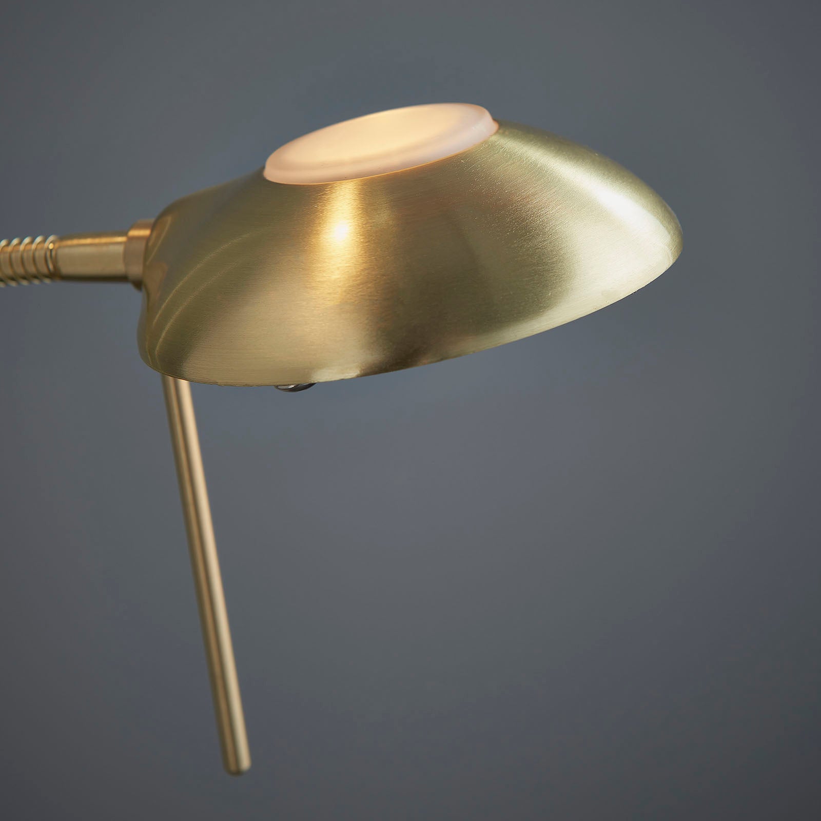 Rome 2-Light Satin Brass Floor Lamp (Uplighter & Reading Lamp)