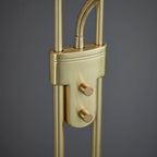 Rome 2-Light Satin Brass Floor Lamp (Uplighter & Reading Lamp)