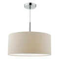 Ronda 3lt Pendant Ecru Faux Silk Shade 40cm