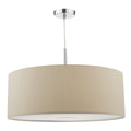Ronda 3lt Pendant Ecru Faux Silk Shade 60cm