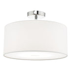 Ronda White Faux Silk Easy Fit Shade 40cm