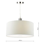 Ronda White Faux Silk Easy Fit Shade 40cm