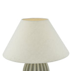 Rosario Table Lamp Grey Crackle Glaze With Shade