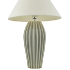 Rosario Table Lamp Grey Crackle Glaze With Shade