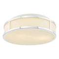Royce 2 Light Bathroom Flush Polished Chrome and Opal Glass IP44