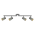 Ryan 4 Light Bar Spotlight Brushed Nickel Matt Black