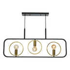 Ryota 3 Light Bar Pendant Satin Black Antique Gold