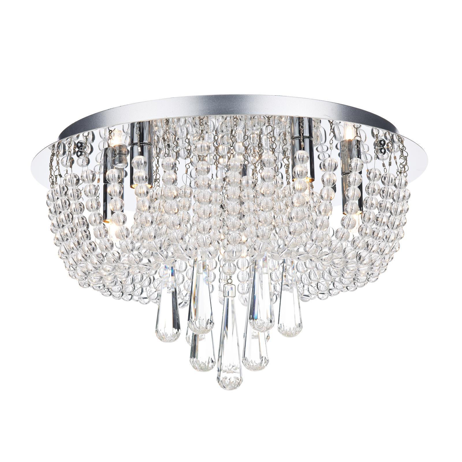 Saigon 5 Light Flush Polished Chrome/Clear