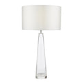 Samara Table Lamp Glass and Polished Chrome With Shade