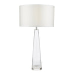 Samara Table Lamp Glass and Polished Chrome With Shade