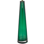 Samara Table Lamp Green Glass and Polished Chrome With Shade
